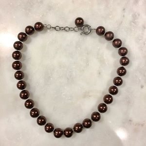 Brown Pearl Detail Necklace